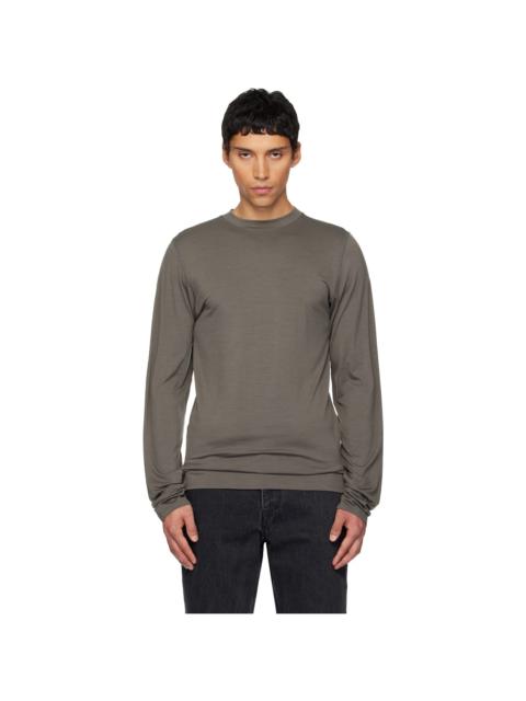 RIER Gray Roundneck Jersey Wool T-shirt