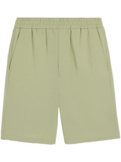 AMI Paris logo-plaque cotton shorts