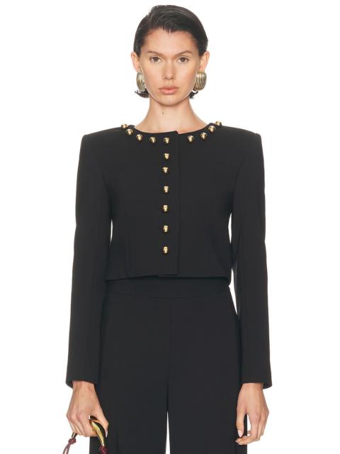 CAROLINA HERRERA Collarless Cropped Jacket