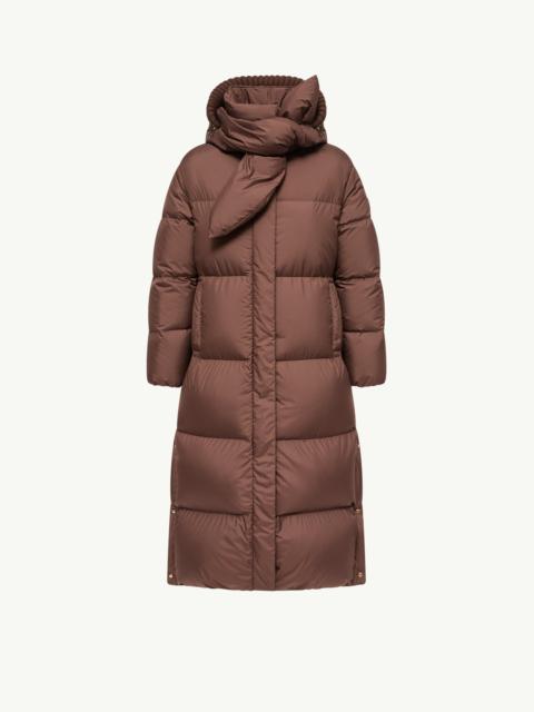 Moncler Ornement Hooded Long Down Jacket