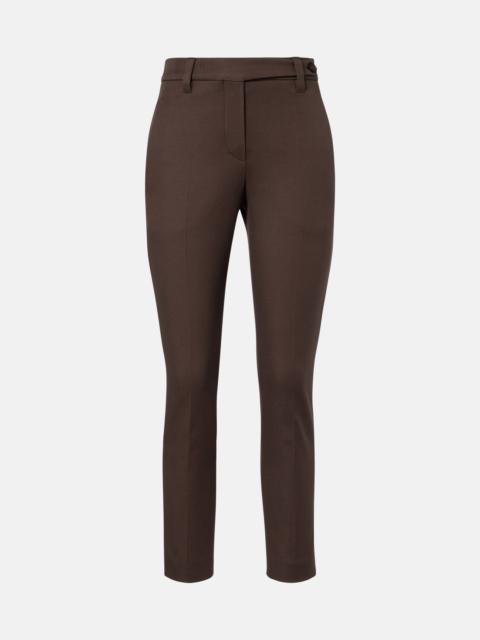 Brunello Cucinelli Monili cotton-blend slim pants