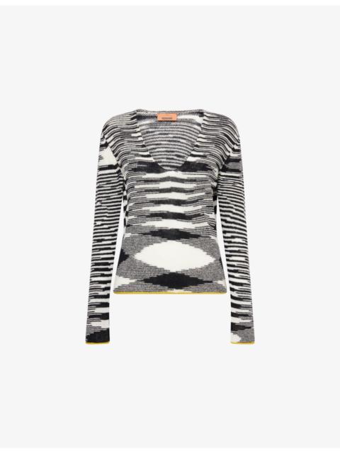 Missoni Wavy-Print Short-Sleeve Polo Shirt