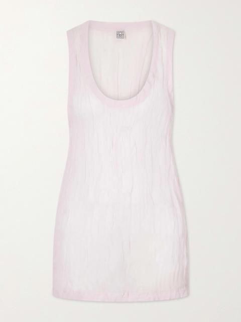 TOTEME Crinkled Cotton-blend Gauze Tank