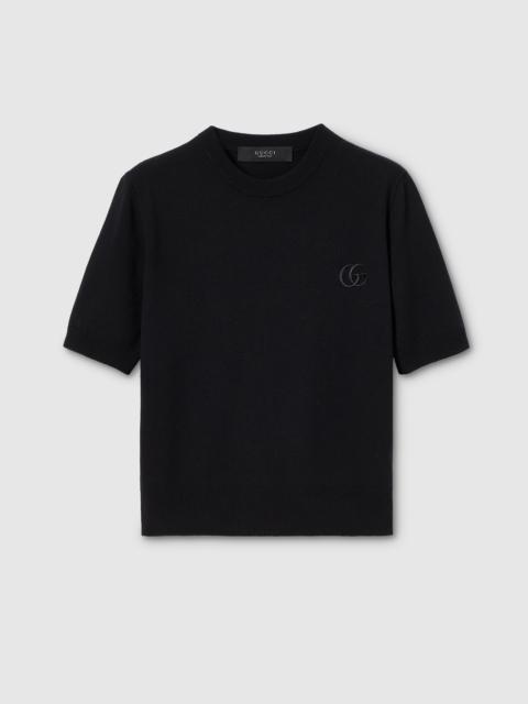 GUCCI Knit wool top with embroidery