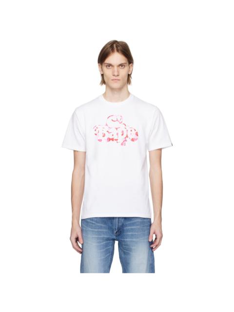 A BATHING APE® White ABC Camo Milo On Bape T-Shirt