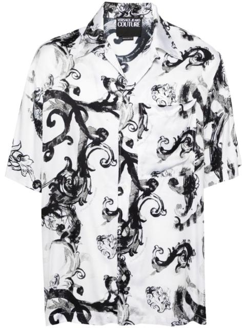 VERSACE JEANS COUTURE Barocco-print short-sleeve shirt