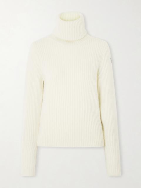 Moncler Grenoble Ribbed Wool-blend Turtleneck Sweater