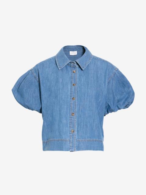 TANYA TAYLOR ELZA DENIM TOP