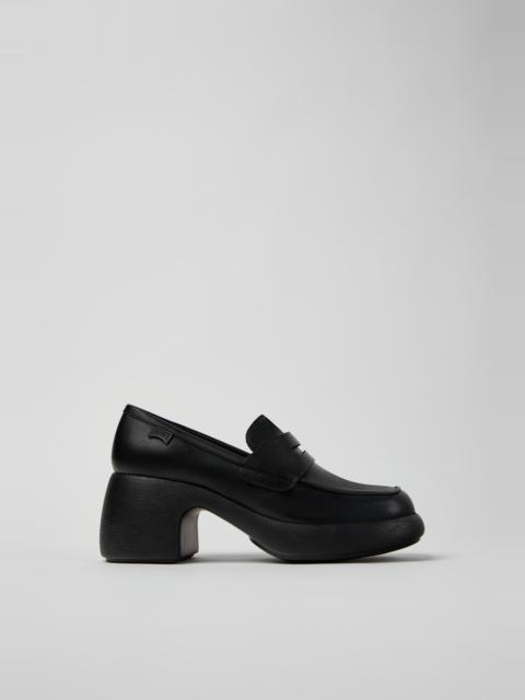 CAMPER Thelma Black Leather Moccasin/Ballerina for Women.