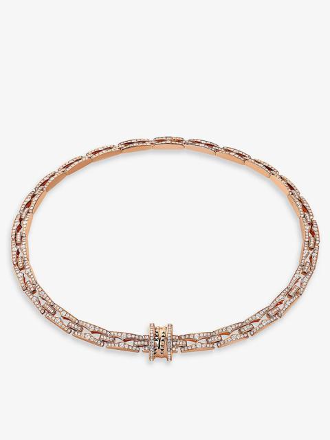 B.zero1 18ct rose-gold and 7.19ct brilliant-cut diamond pendant necklace