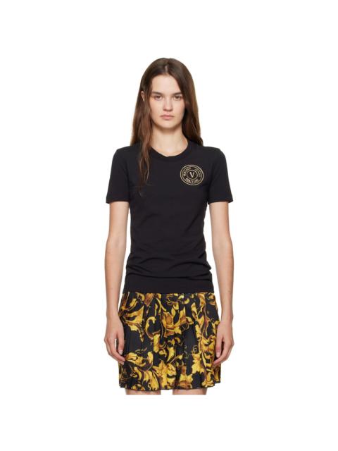 VERSACE JEANS COUTURE Black Jersey Stretch T-shirt