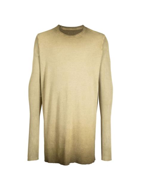 fine-ribbed long-sleeved T-shirt