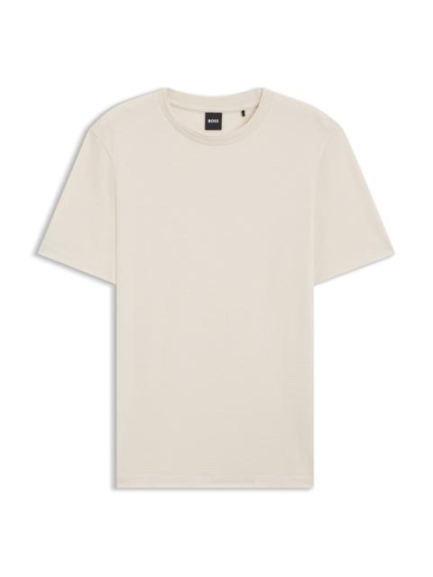 BOSS T-SHIRT WITH BUBBLE-JACQUARD STRUCTURE