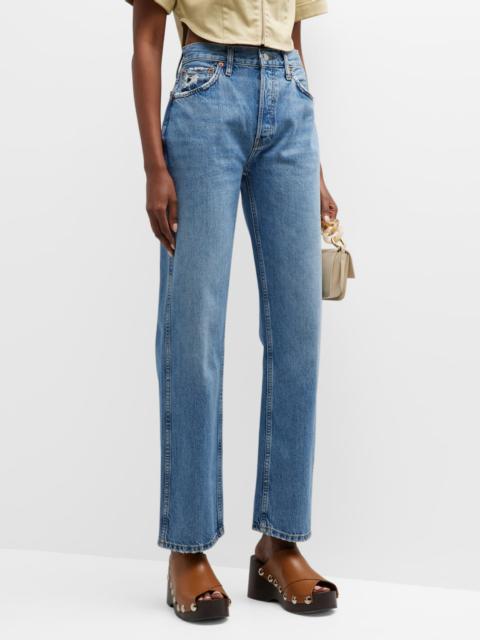 RE/DONE High-Rise Loose Rigid Straight-Leg Jeans