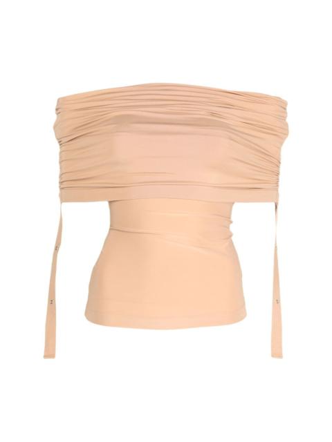 ruched off-shoulder top