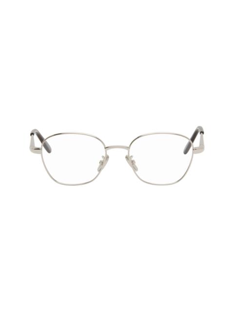 Silver Slim Square Glasses