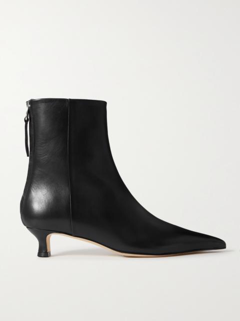 Aeyde Zoe Leather Point-toe Ankle Boots