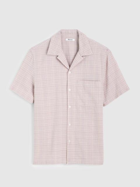 Madewell Short-Sleeve Camp Shirt in Crinkled Cotton Blend