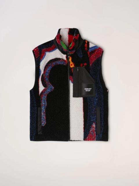 Ambush faux-shearling graphic-print gilet