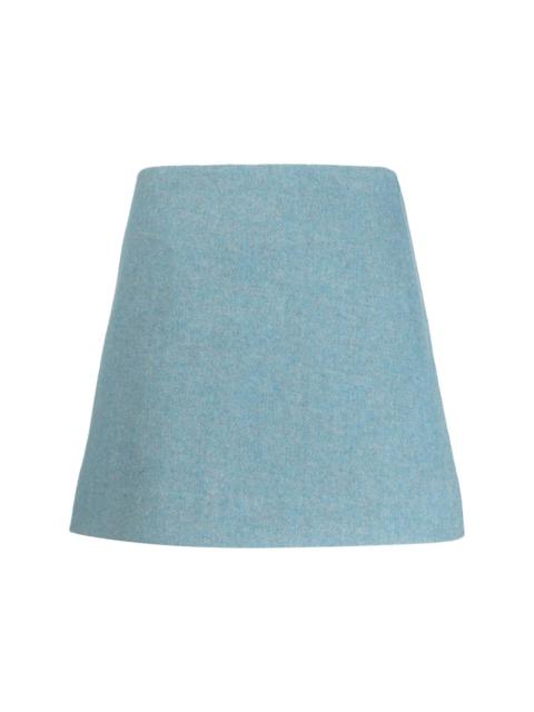 recycled wool-blend miniskirt