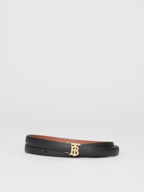 Burberry Reversible Monogram Motif Leather Wrap Belt