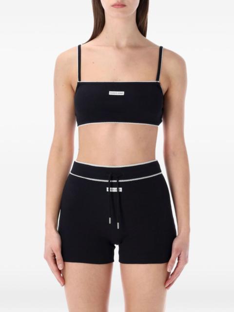 Marine Serre logo-patch cropped top