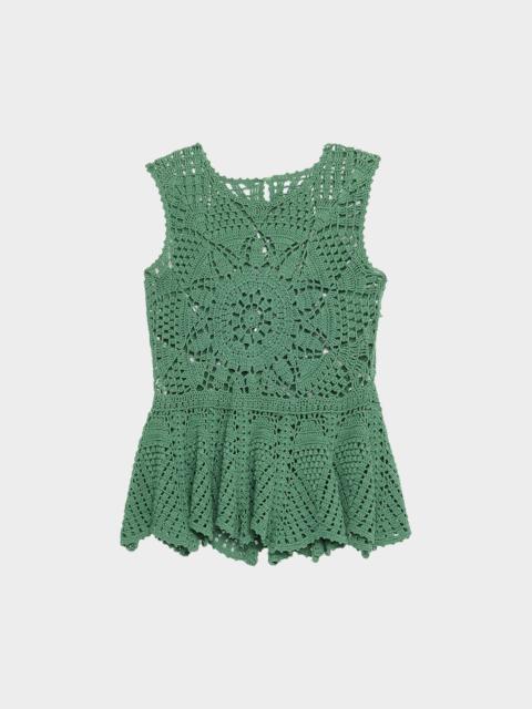 ULLA JOHNSON Cora Sleeveless Crochet Top