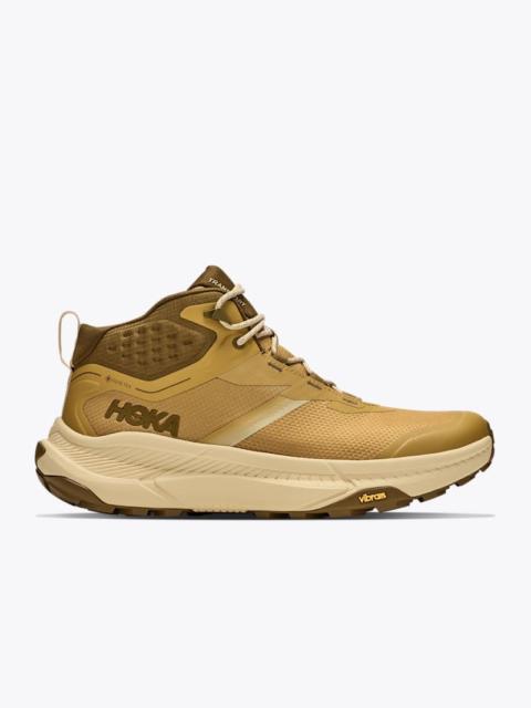 HOKA Men's Transport Hike GTX Shoes in Mustard Seed/Barley Flour