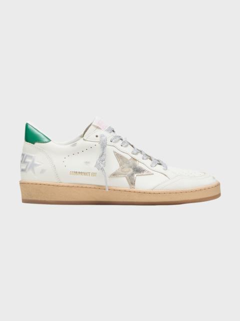 Golden Goose Ballstar Mixed Leather Low-Top Sneakers