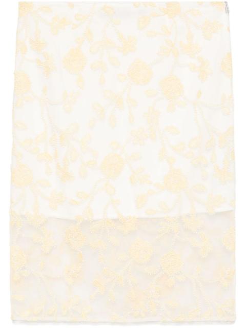 ROTATE floral-beaded pencil skirt