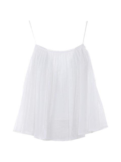 ELEH spaghetti straps embroidered top