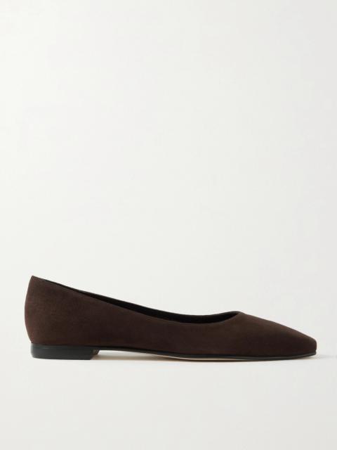 Manolo Blahnik Gelista Suede Ballet Flats