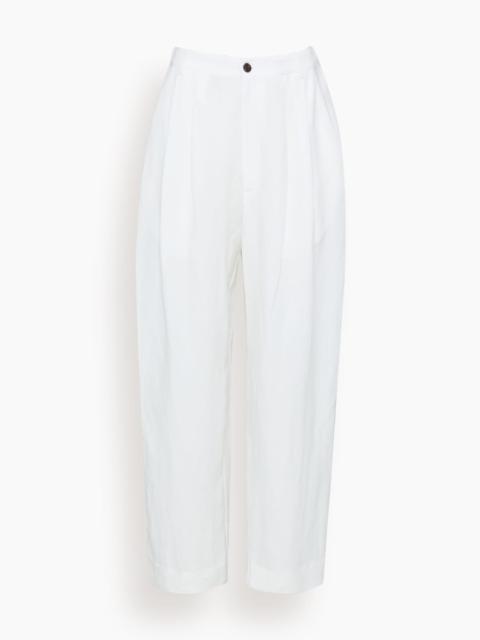 JAMIE HALLER The Tapered Trouser in White