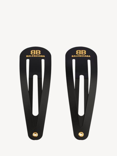 BALENCIAGA Women's Holli Xxl Snap Clip Set in Black