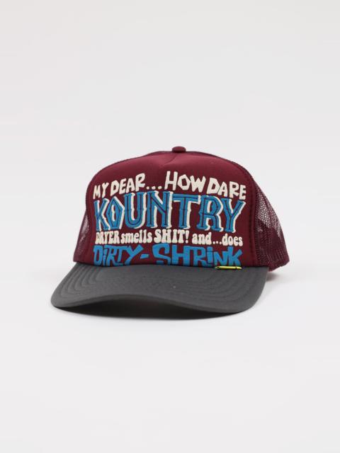 KOUNTRY DIRTY SHRINK TRUCKER CAP - BURGUNDY X CHARCOAL