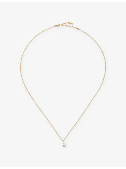 MISSOMA Fine Initial Mini H 14ct Yellow Gold Pendant Necklace