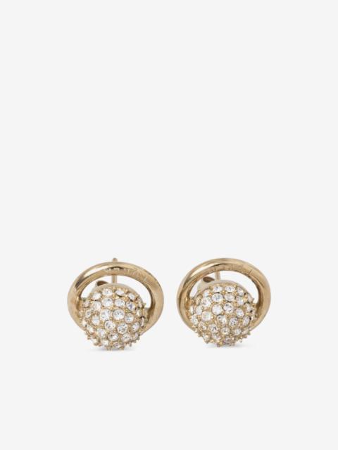 FURLA crystal-embellished orb earrings
