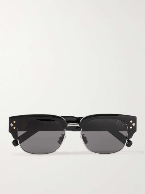 CD Diamond C1U D-Frame Acetate and Silver-Tone Sunglasses
