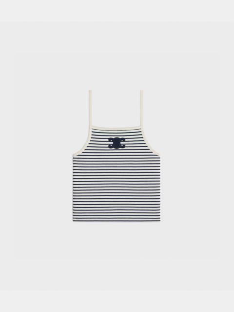 CELINE Triomphe tank top in striped jersey