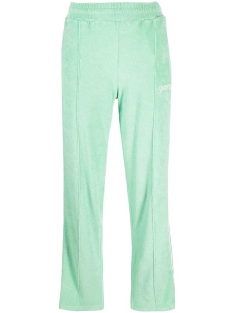 Sporty & Rich New Serif logo-embroidered track pants