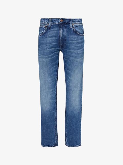 Nudie Jeans Lean Dean slim-leg mid-rise stretch-denim jeans