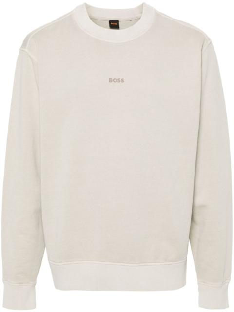 BOSS logo-appliquÃ© cotton sweatshirt
