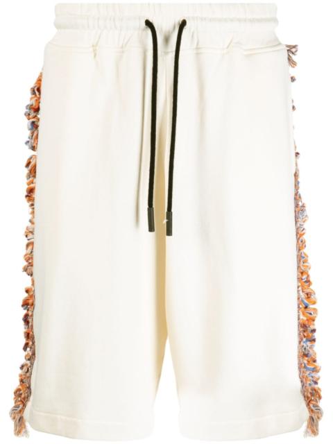 Marcelo Burlon County Of Milan frayed-detailing cotton shorts