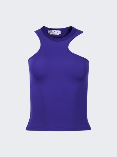Off-White Sleek Asymmetric Rowing Top Purple