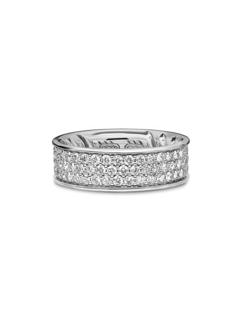DAVID YURMAN Men's Streamline Band Ring in Sterling Silver - Diamond