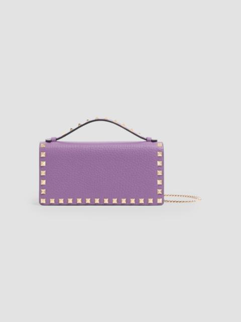 Valentino Women's Rockstud Wallet with Chain - Purple