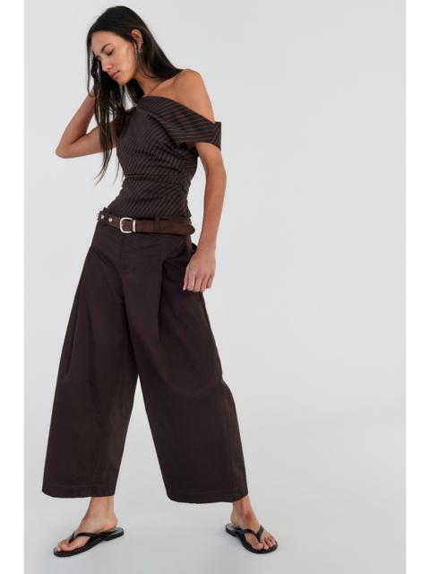 FREE PEOPLE Silverlake Wide-Leg Chino Trousers
