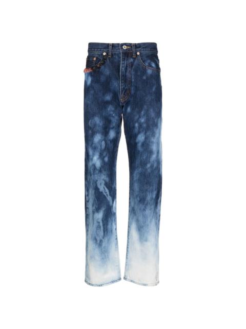 doublet faded-effect straight-leg jeans