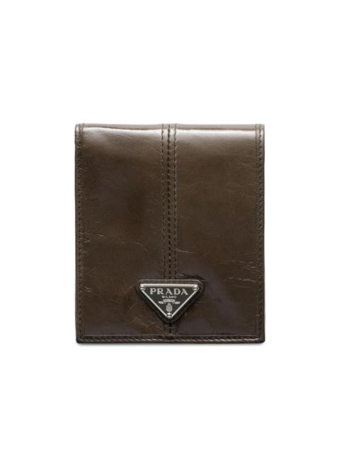Prada Men's Leather Wallet with Coin Purse - Brown