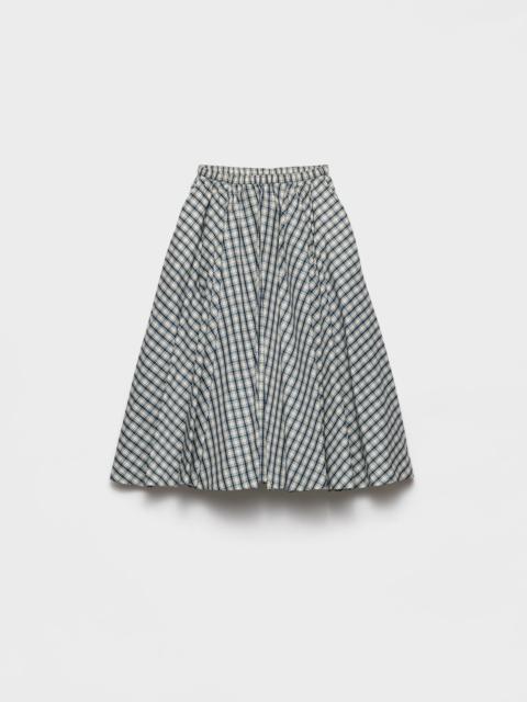 Prada Full checked chambray skirt